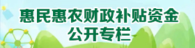 惠民惠农财政补贴资金公开专栏